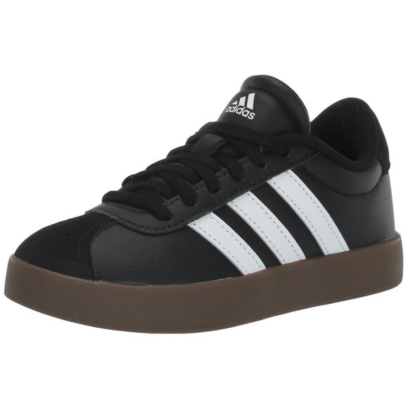 NWT adidas Unisex Kid's VL Court 3.0 Sneaker - core black,cloud white, 6US - Picture 4 of 6